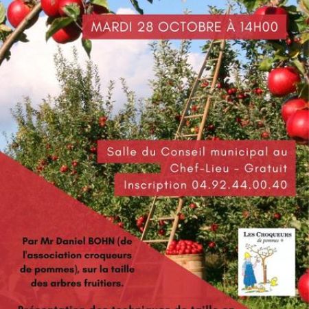 Conférence : la taille des arbres fruitiers_Les Orres - Conférence : la taille des arbres fruitiers_Les Orres