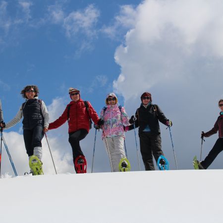 Sortie raquette, la montagne en hiver aux Orres, Hautes-Alpes