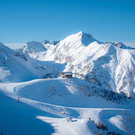 Les Orres, paysage montagne en hiver, Hautes-Alpes