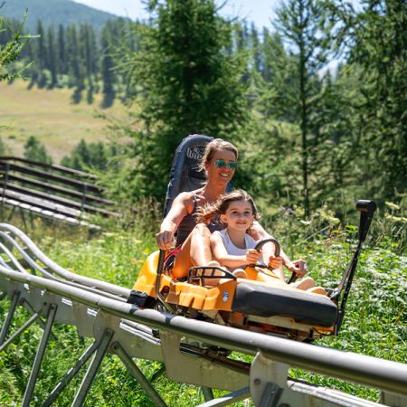 Luge sur rail L'orrian express en famille, Les Orres, Hautes-Alpes