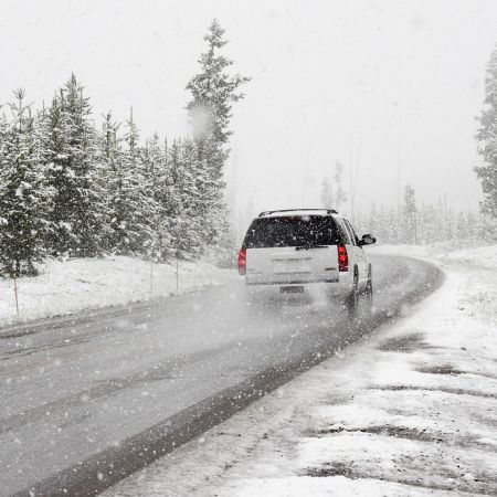 Accès aux Orres en hiver