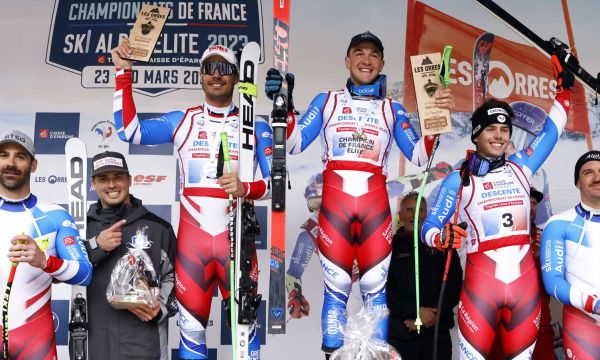 Championnats de France ki Alpin podium Descente hommes